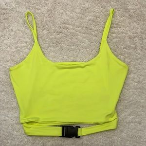 Crop top with buckle strap